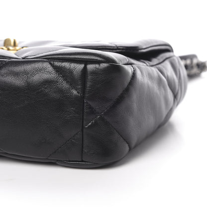Chanel Goatskin Quilted Medium 19 Flap Black 10 of 11