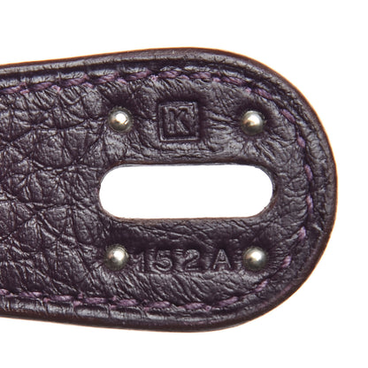 Hermes Taurillon Clemence Lindy 30 Raisin 9 of 10