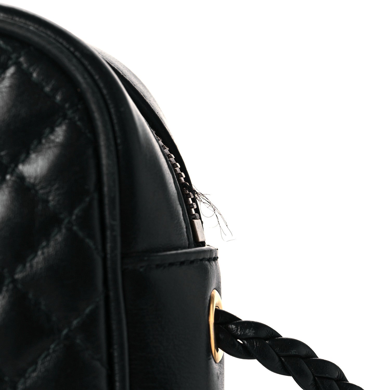 Gucci Calfskin Web Trapuntata Small GG Shoulder Bag Black 11 of 13