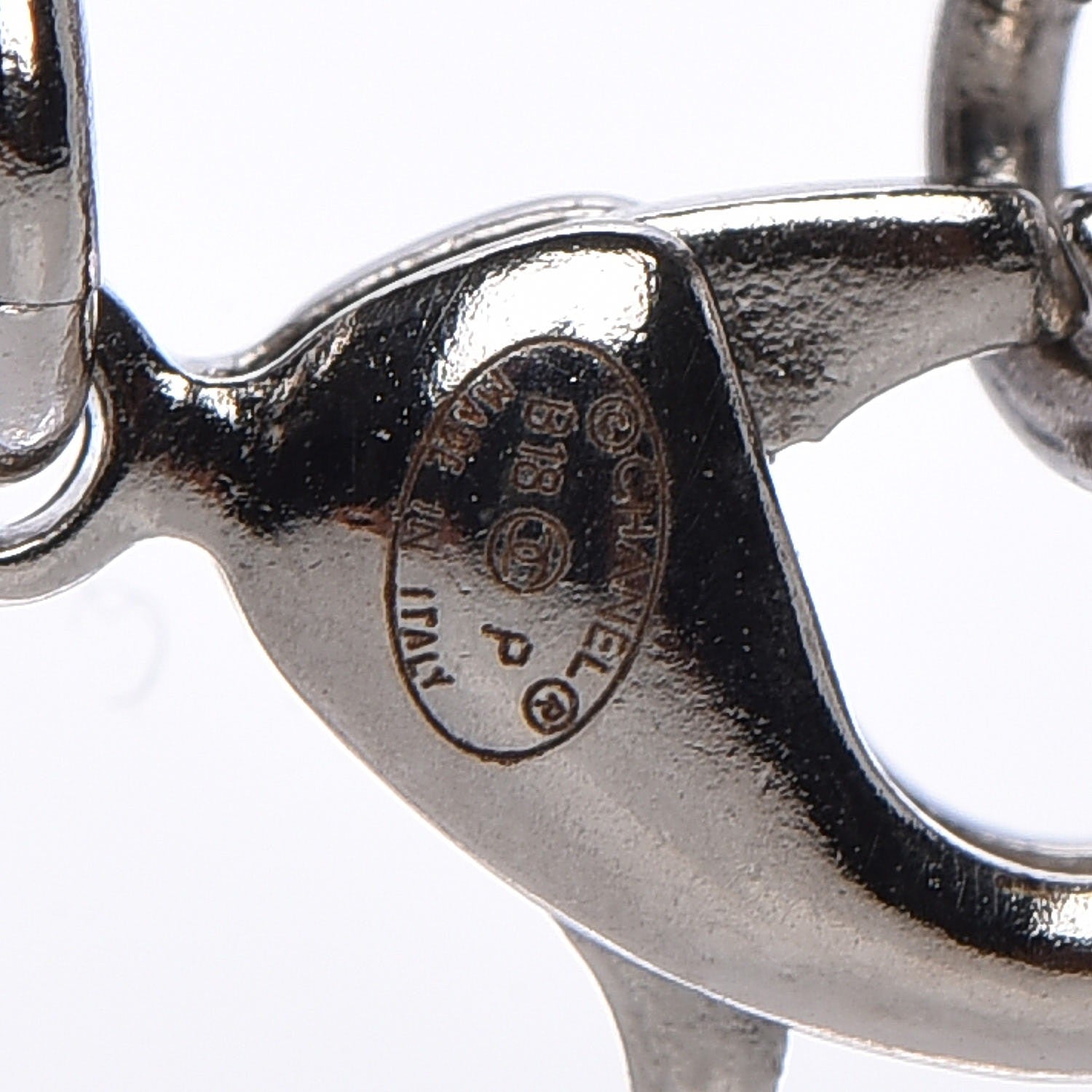 Chanel Baguette Crystal Large CC Necklace Silver 7 of 8