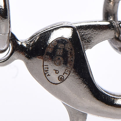 Chanel Baguette Crystal Large CC Necklace Silver 7 of 8