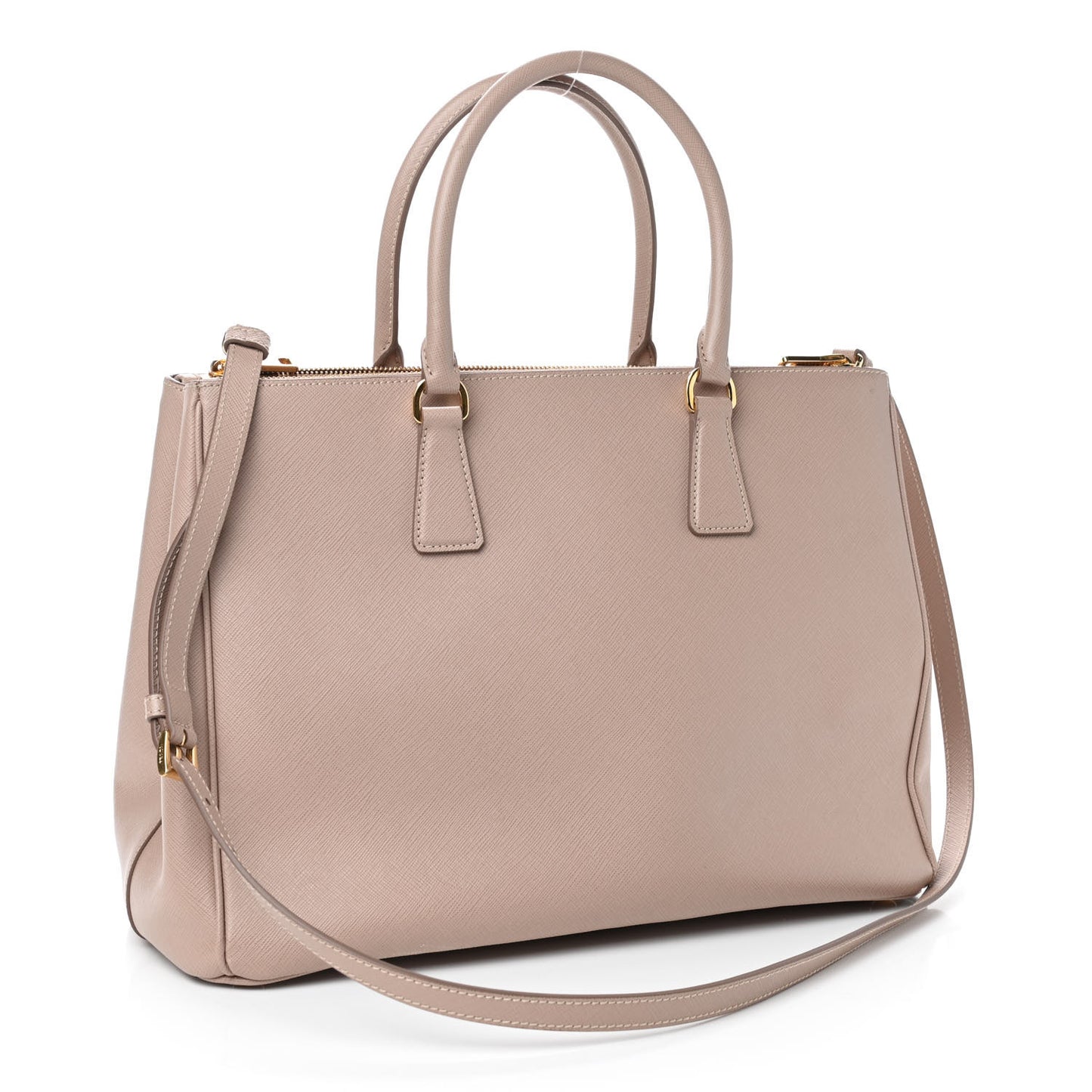 Saffiano Lux Large Galleria Double Zip Tote Cipria
