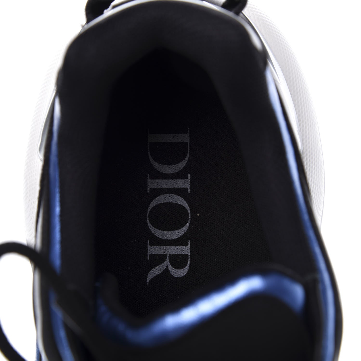 Christian Dior X Sorayama Ripstop Nylon Calfskin Mens B24 Runtek Sneakers 43 Blue Black 7 of 9