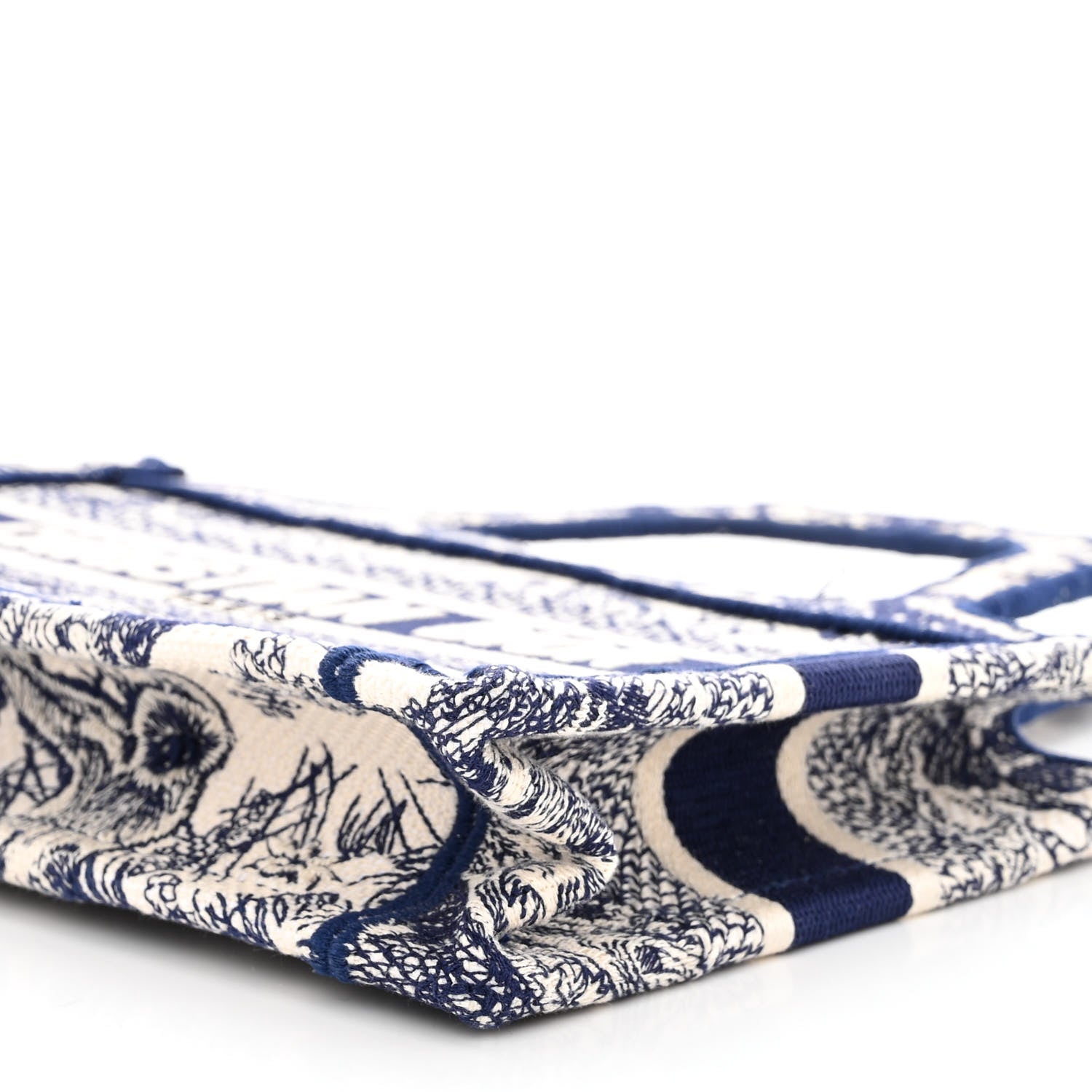 Christian Dior Canvas Embroidered Mini Toile De Jouy Book Tote Blue 9 of 9