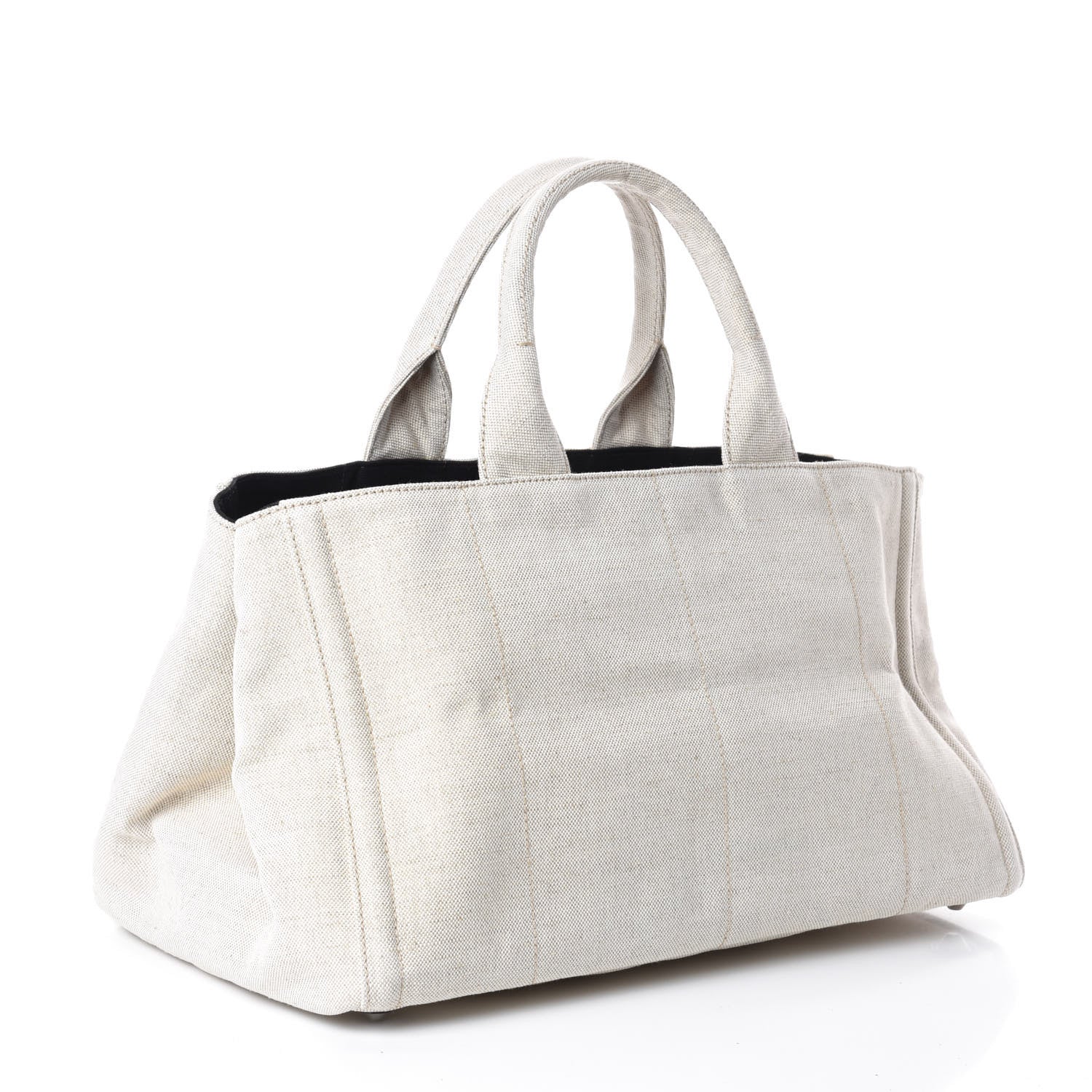 Prada Canapa Mistolino Tote Naturale Black 3 of 9