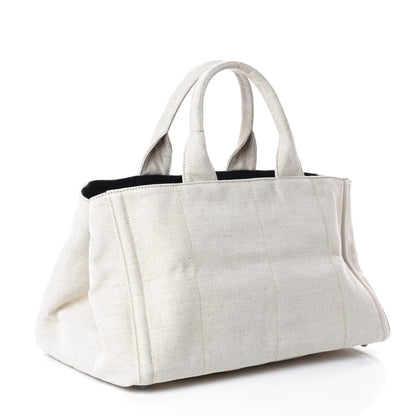 Prada Canapa Mistolino Tote Naturale Black 3 of 9