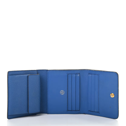 Mulberry Small Classic Grain Tri-fold Wallet Blue 5 of 13