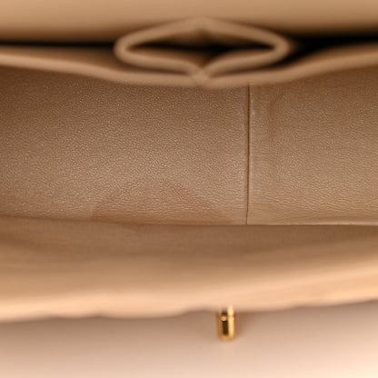 Chanel Lambskin Quilted Jumbo Double Flap Beige 8 of 10