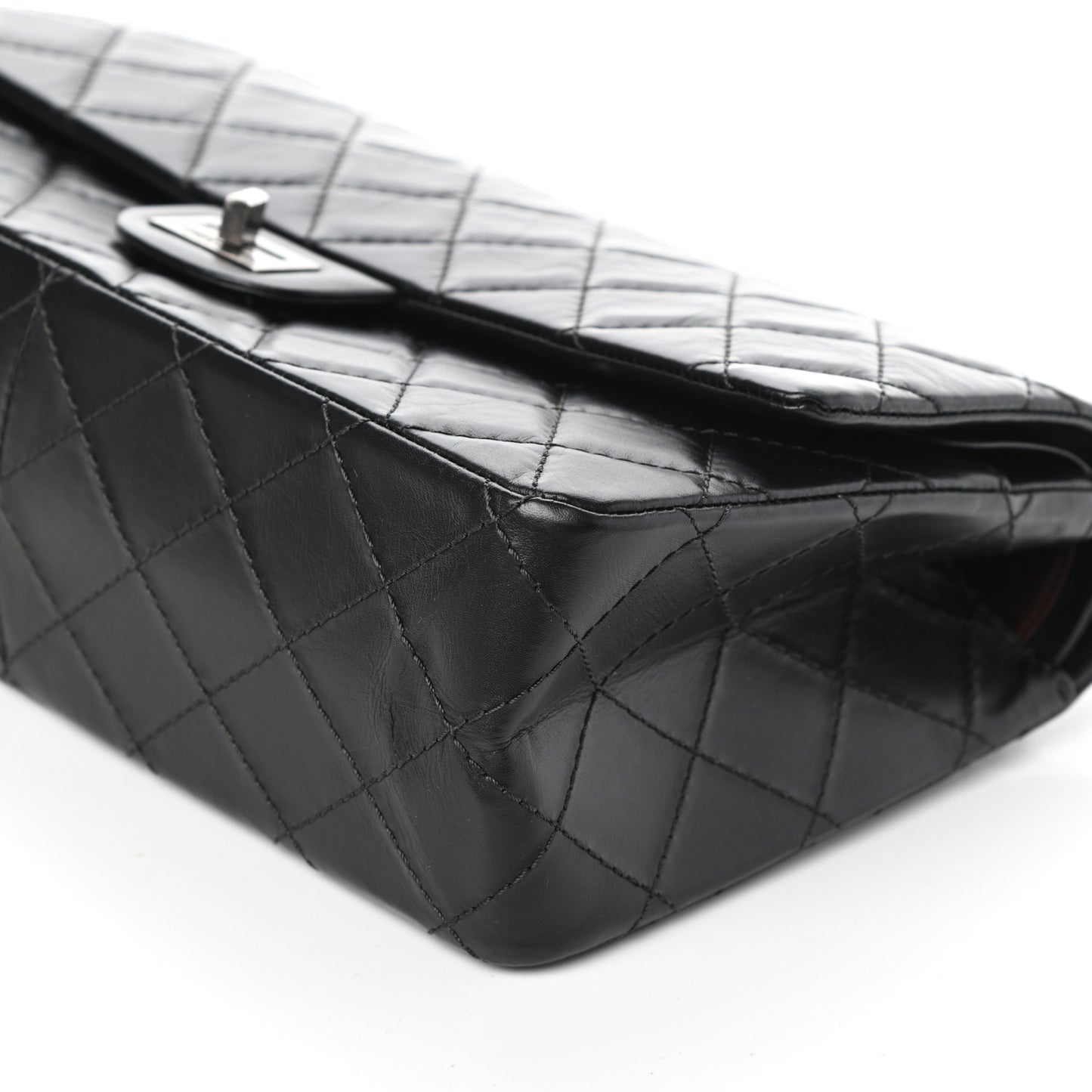 Aged Calfskin Quilted 2.55 Reissue 226 Flap Black