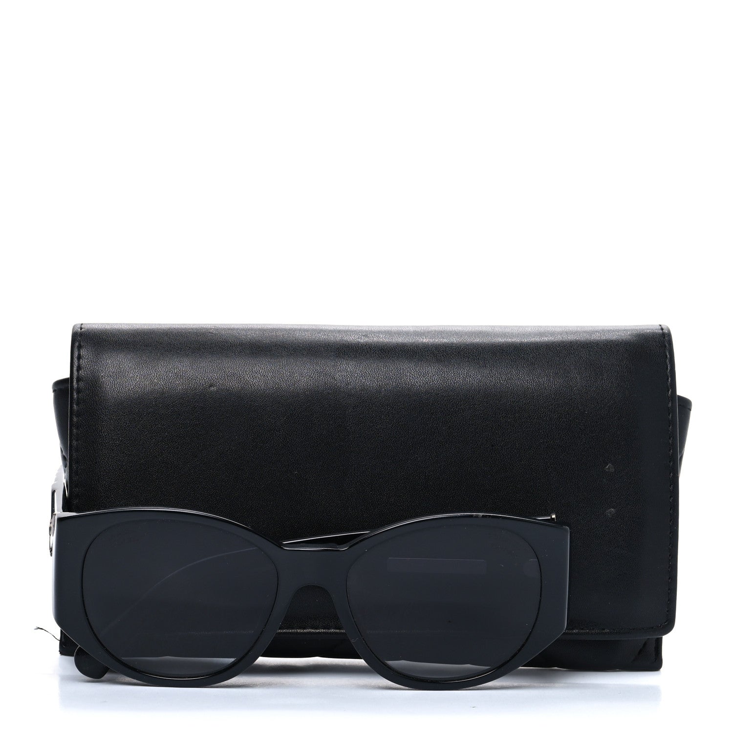 Chanel Oval Sunglasses 5411-A Black 8 of 8