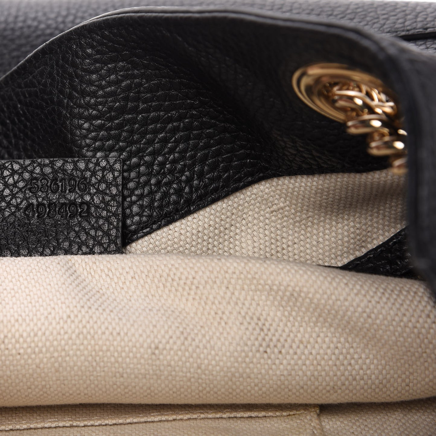 Pebbled Calfskin Medium Soho Chain Shoulder Bag Black