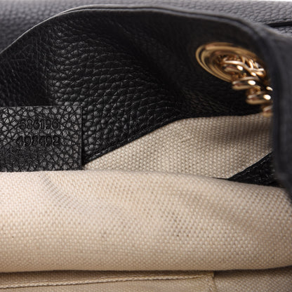 Gucci Pebbled Calfskin Medium Soho Chain Shoulder Bag Black 9 of 10