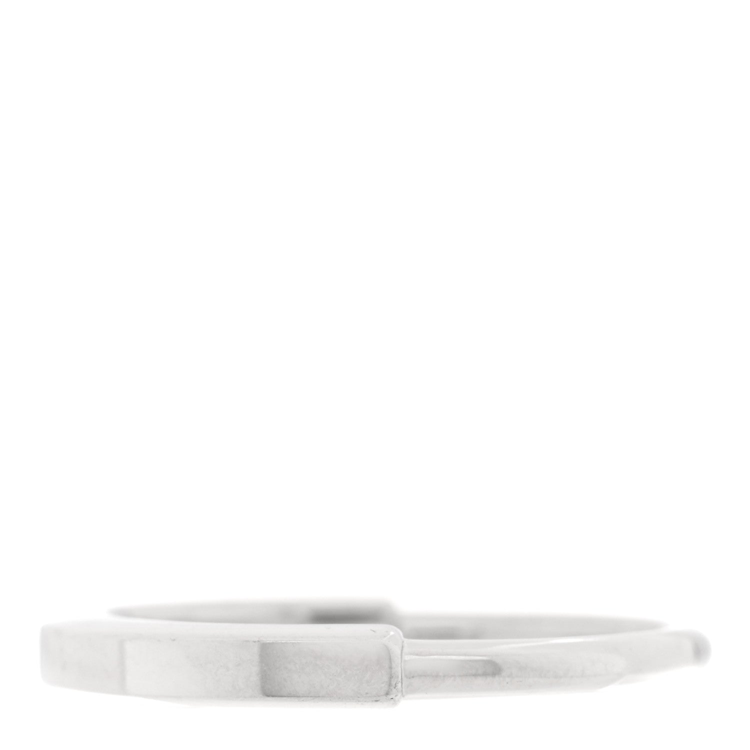 Tiffany 18K White Gold Lock Ring 60 9 3 of 5