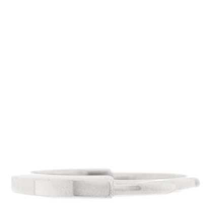 Tiffany 18K White Gold Lock Ring 60 9 3 of 5