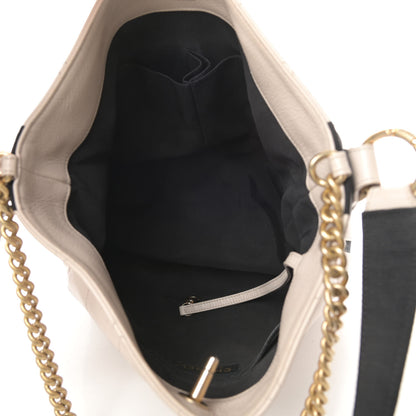 Chanel Calfskin Stitched Large Button Up Hobo Beige 5 of 16