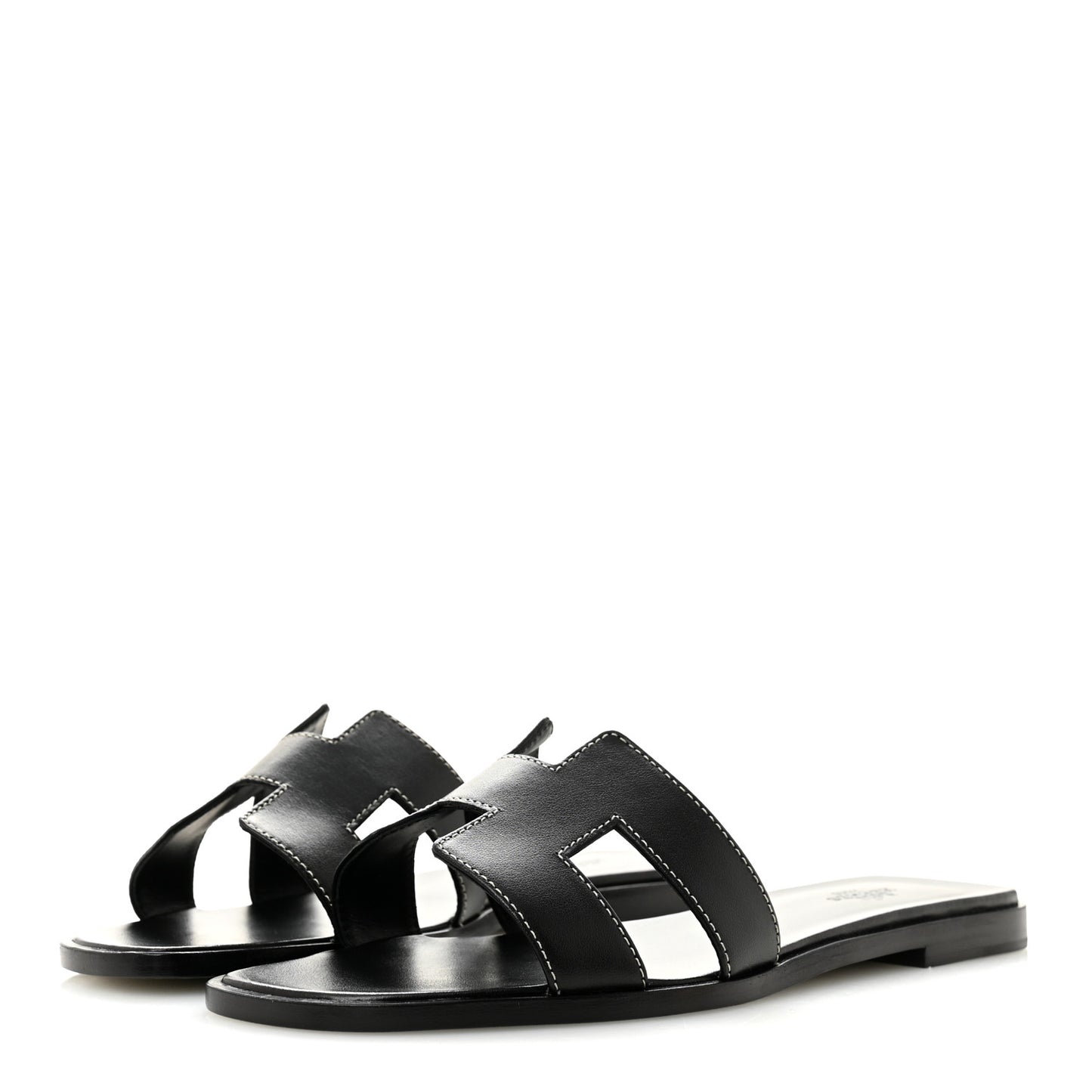 Box Calfskin Oran Sandals 39.5 Black