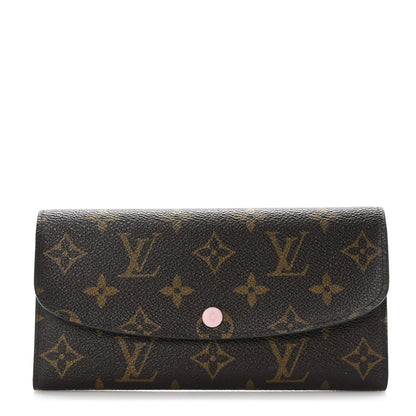 Louis Vuitton Monogram Emilie Wallet Rose Ballerine 1 of 7