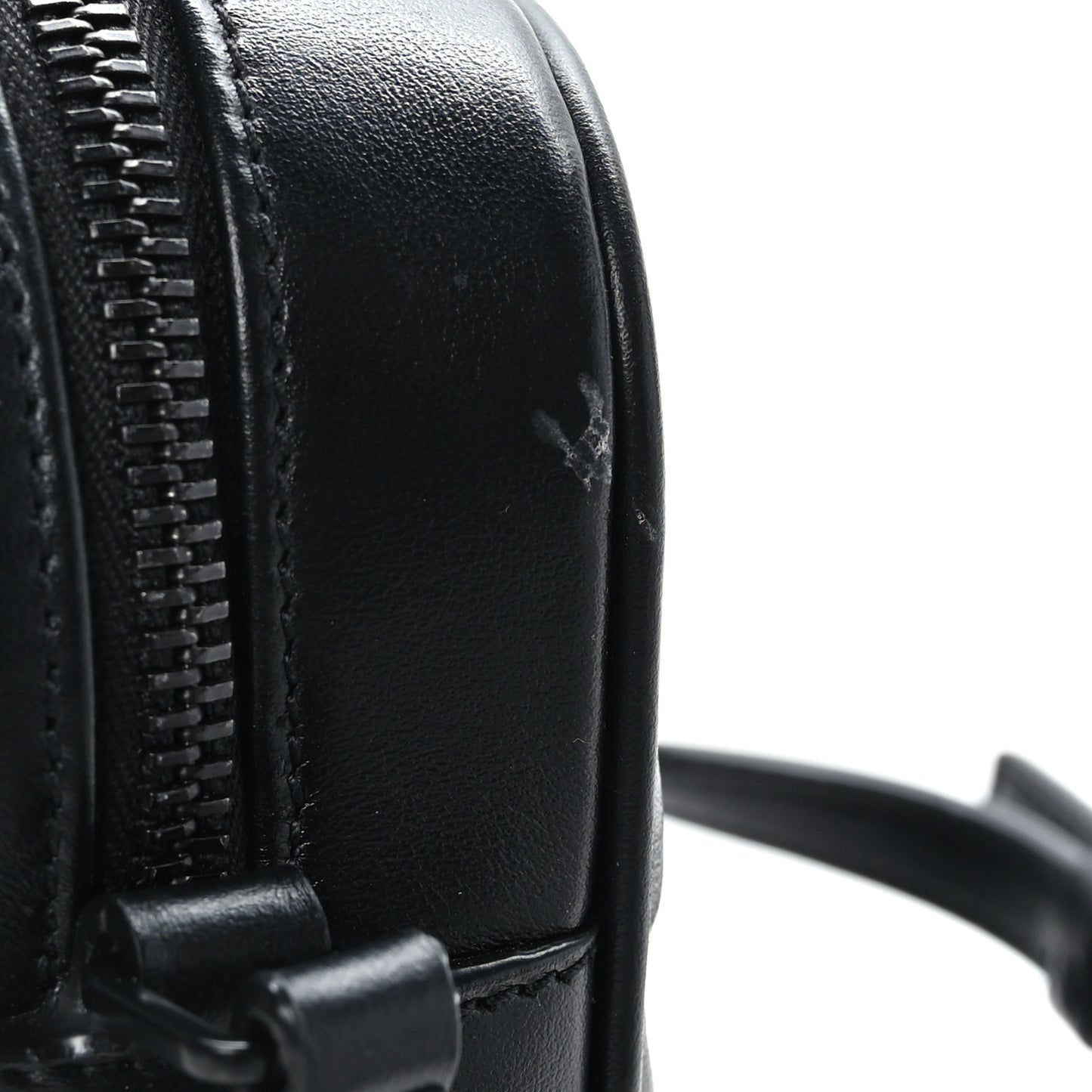 Calfskin Matelasse Monogram Monochrome Lou Camera Bag Black