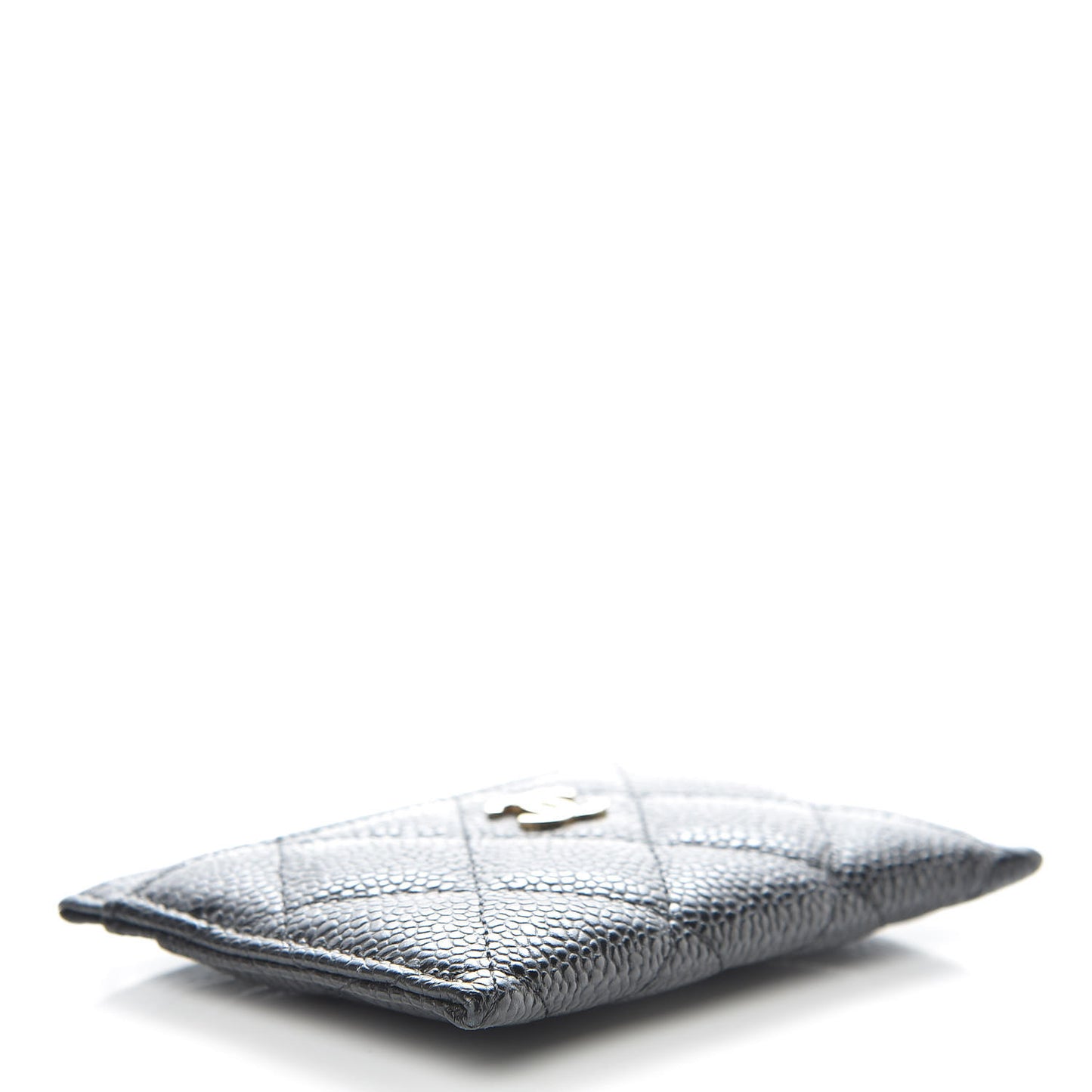 Caviar Quilted Card Holder Black