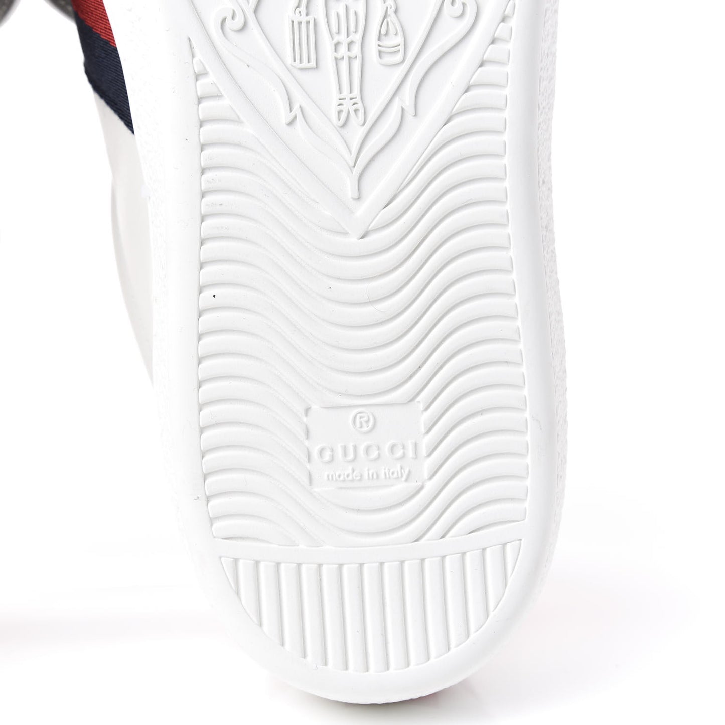Calfskin Ayers Web Tiger Embroidered Mens Ace Sneakers 11.5 White