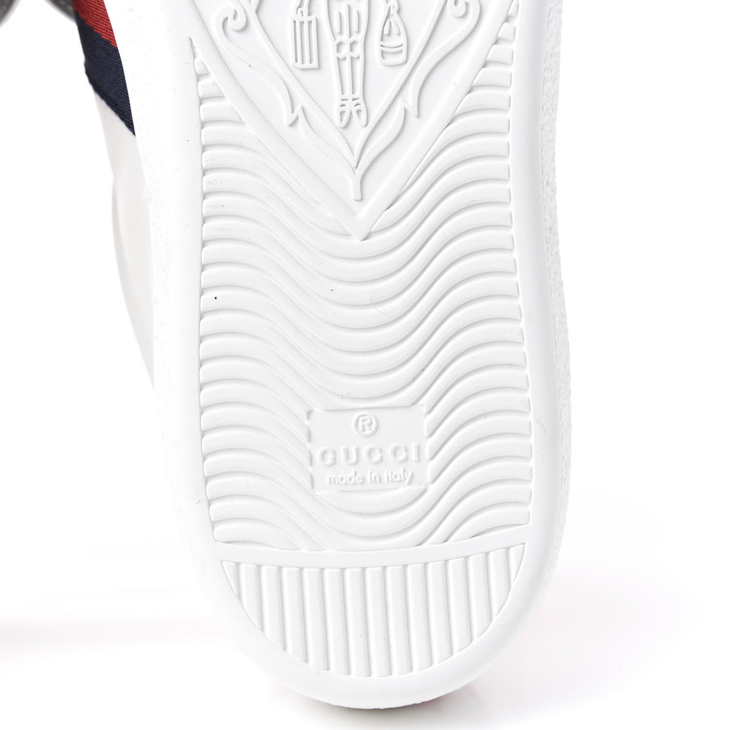 Gucci Calfskin Ayers Web Tiger Embroidered Mens Ace Sneakers 11.5 White 8 of 11