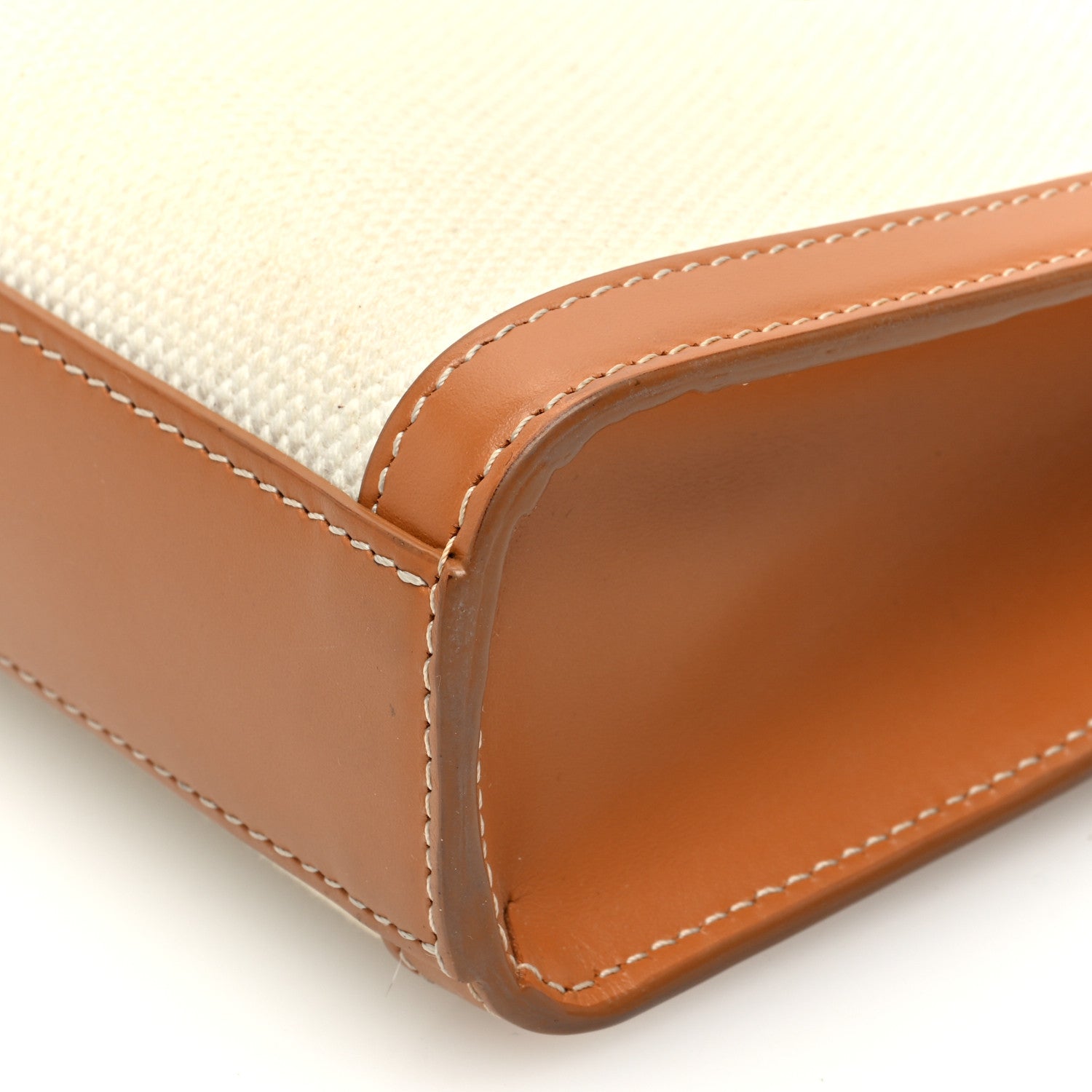 Celine Canvas Calfskin Mini Vertical Cabas Natural Tan 9 of 9