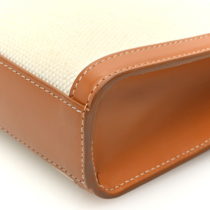 Celine Canvas Calfskin Mini Vertical Cabas Natural Tan 9 of 9
