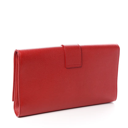 Saint Laurent Calfskin Classic Y Ligne Clutch Red 2 of 9