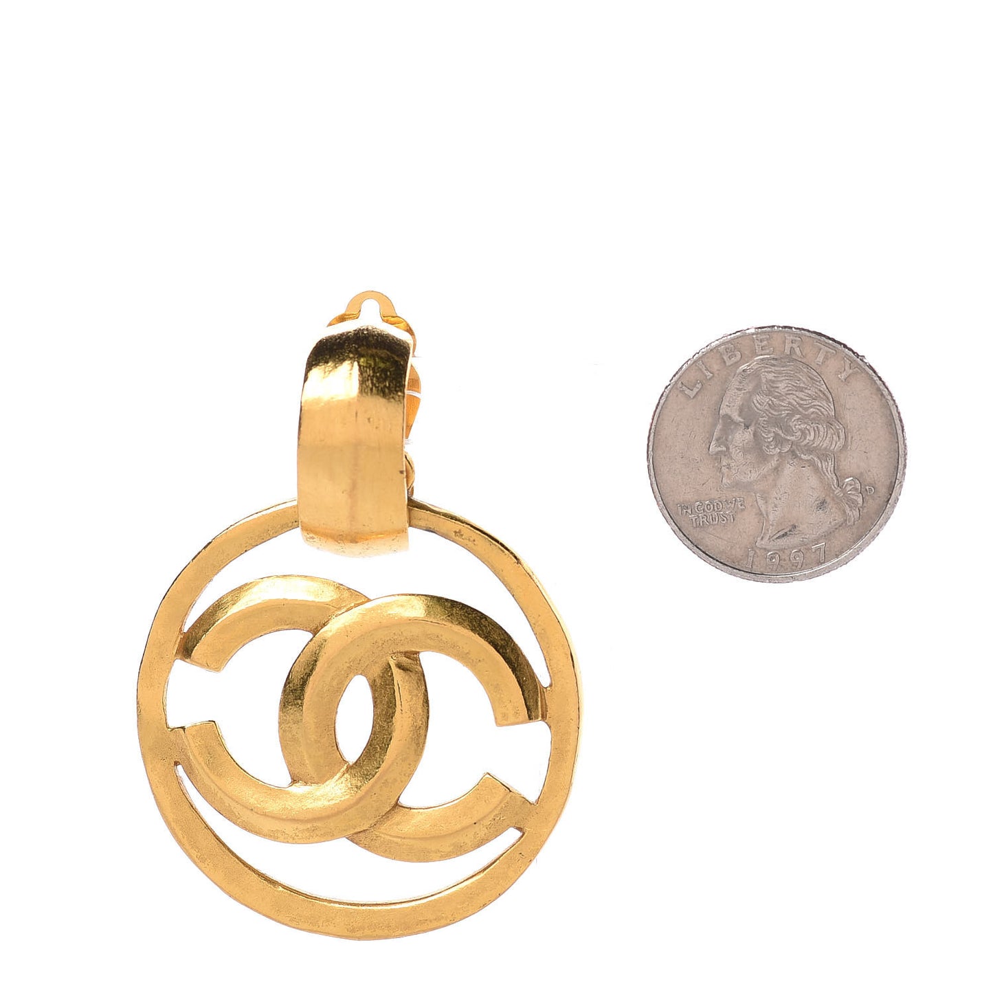 CC Clip On Earrings Gold