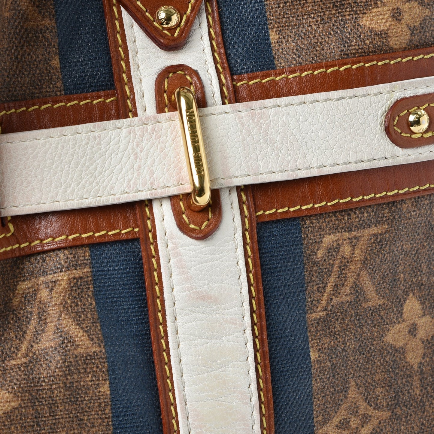Monogram Rayures Tisse Sac GM Blue