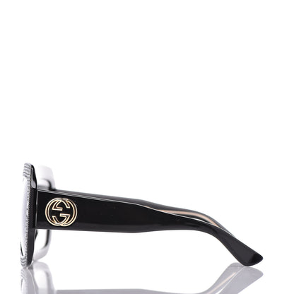 Gucci Crystal Square Frame Sunglasses GG0048S Black 3 of 7