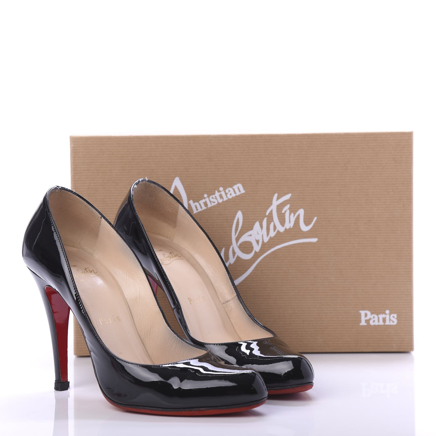 Christian Louboutin Patent Decollete 868 100 Pumps 37.5 Black 9 of 10