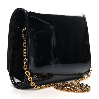 Louis Vuitton Patent Louise PM Chain Clutch Black 3 of 13
