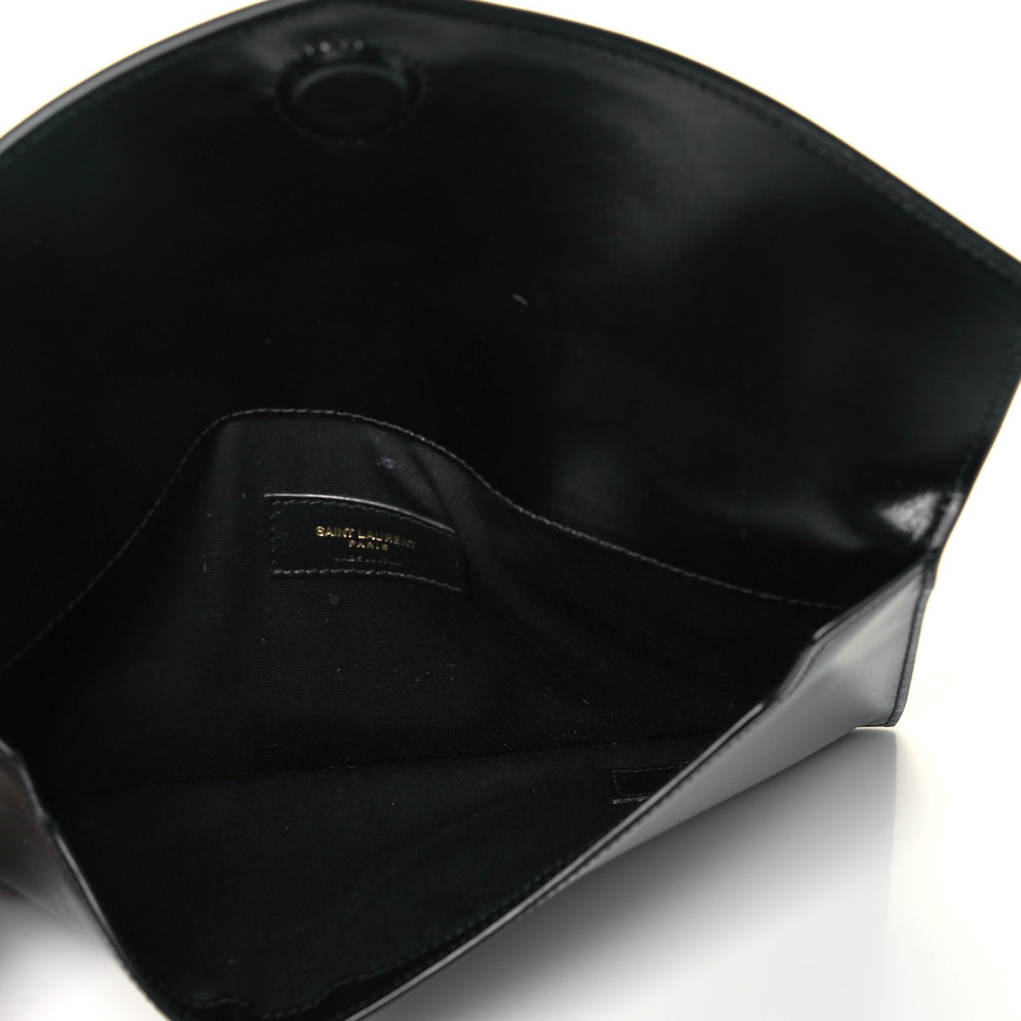 Smooth Shiny Calfskin Monogram Uptown Pouch Black