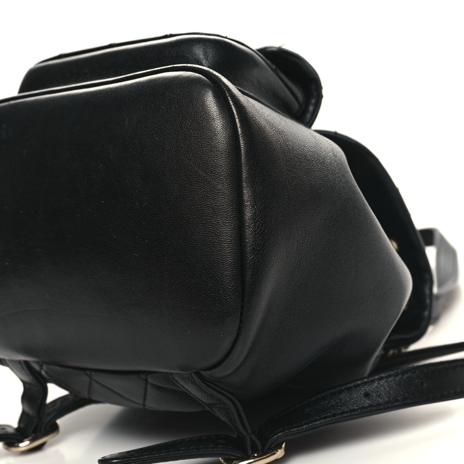 Chanel Lambskin Quilted Small Duma Drawstring Backpack Black 10 of 10