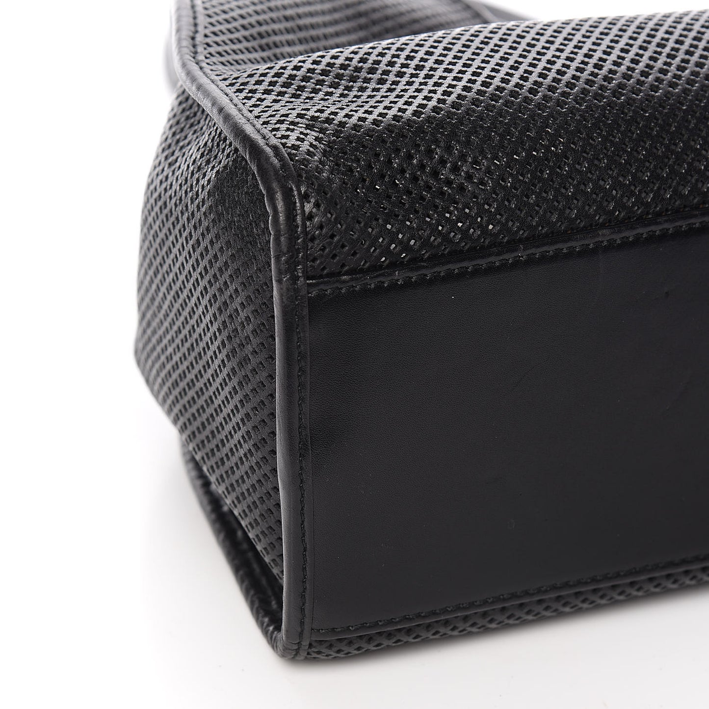Perforated Calfskin Jackie O Hobo Black