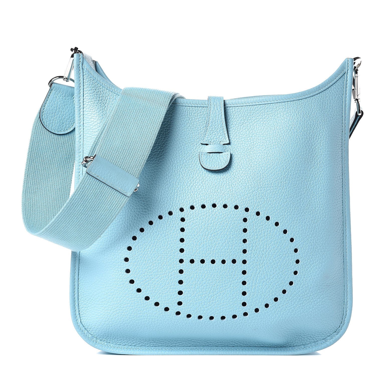 Hermes Taurillon Clemence Evelyne III PM Bleu Atoll 1 of 10
