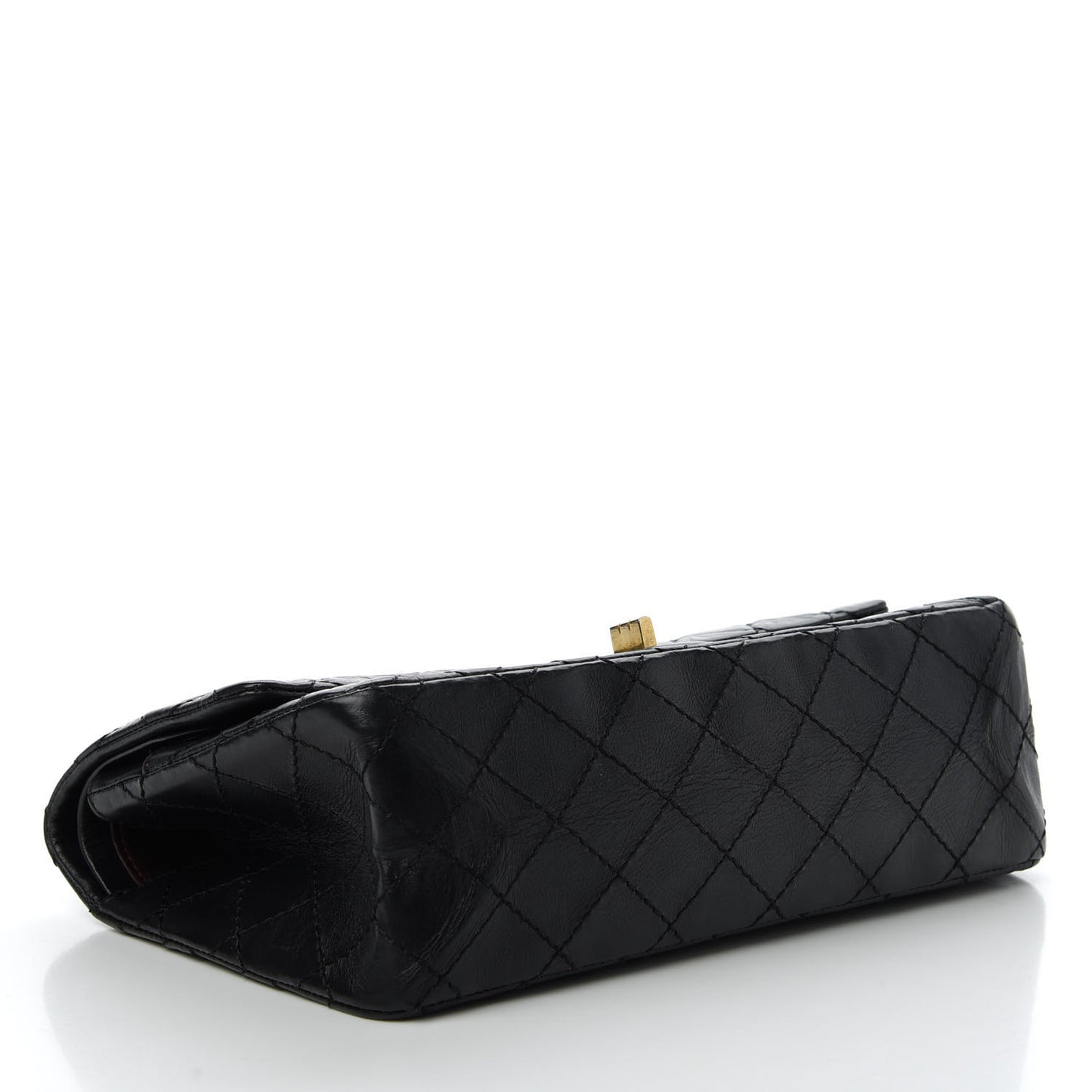 Aged Calfskin Quilted 2.55 Reissue 225 Flap Black