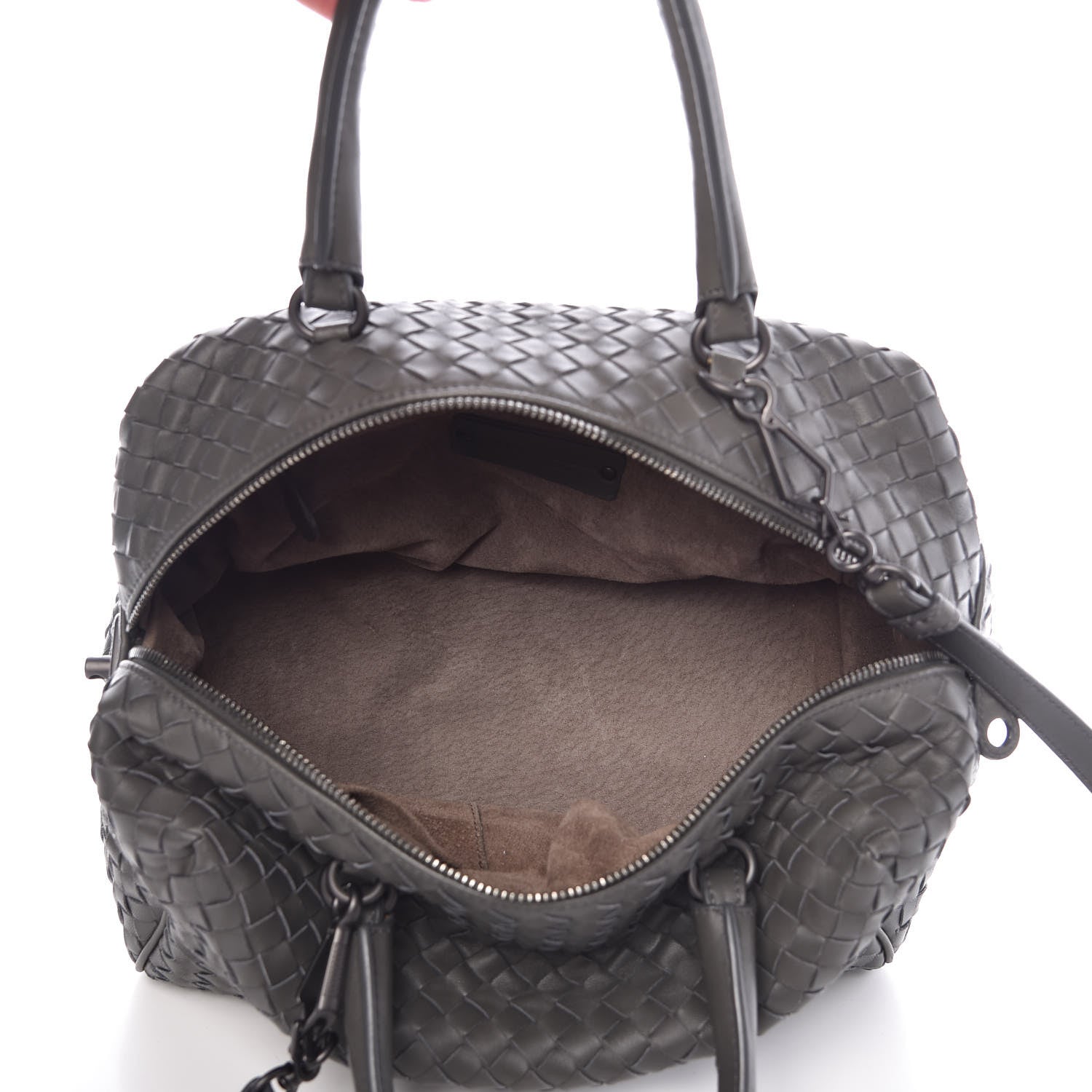Bottega Veneta Nappa Intrecciato Top Handle Bag Grey 5 of 10