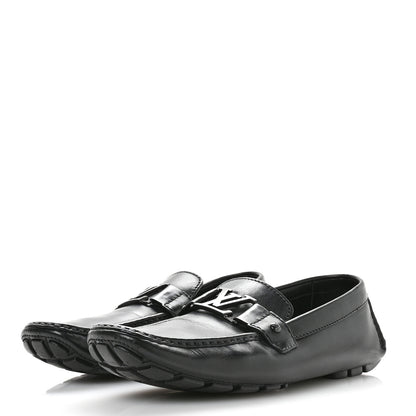 Louis Vuitton Calfskin Mens Monte Carlo Car Shoe Moccasin Loafers 10.5 Black 4 of 11