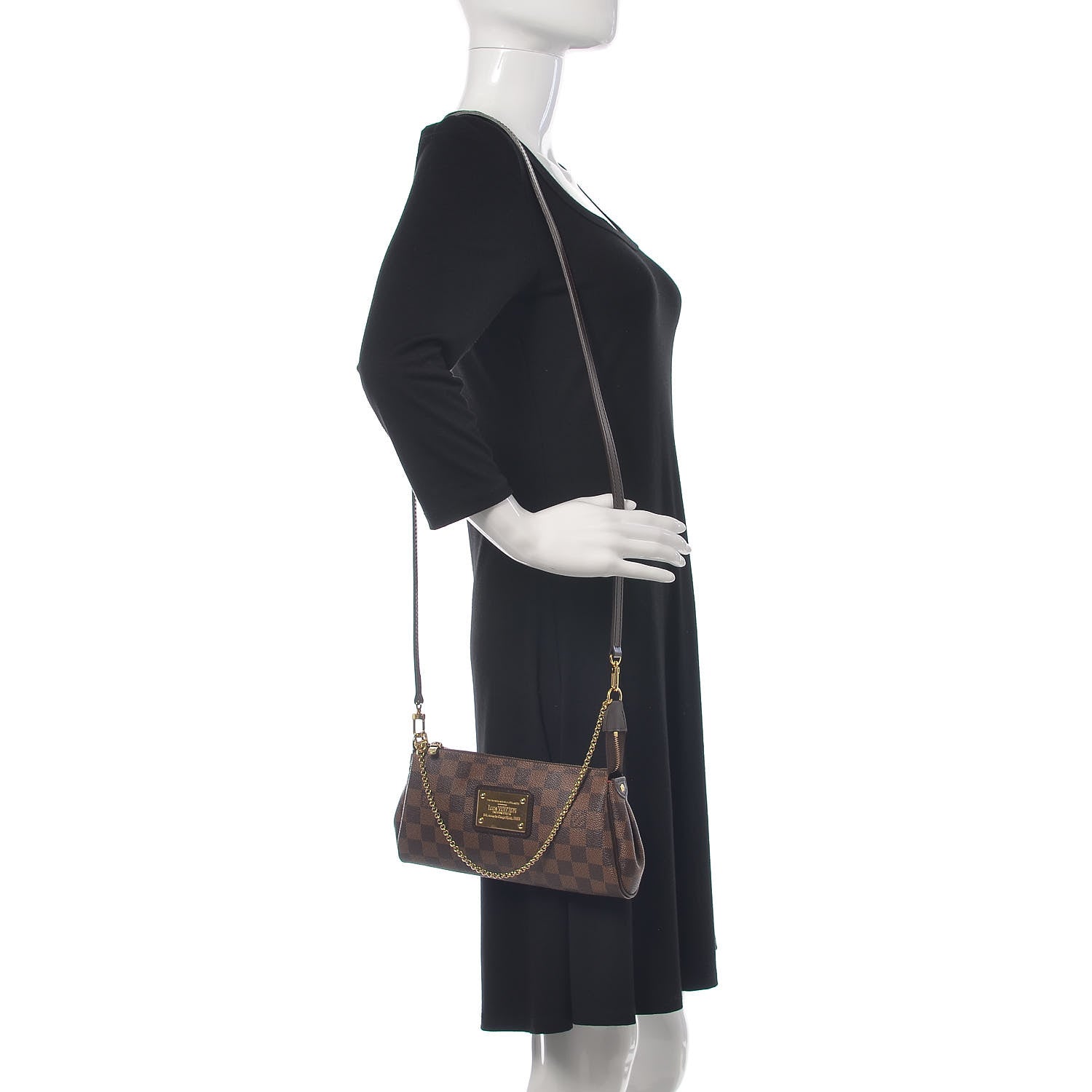 Louis Vuitton Damier Ebene Eva Clutch 2 of 11