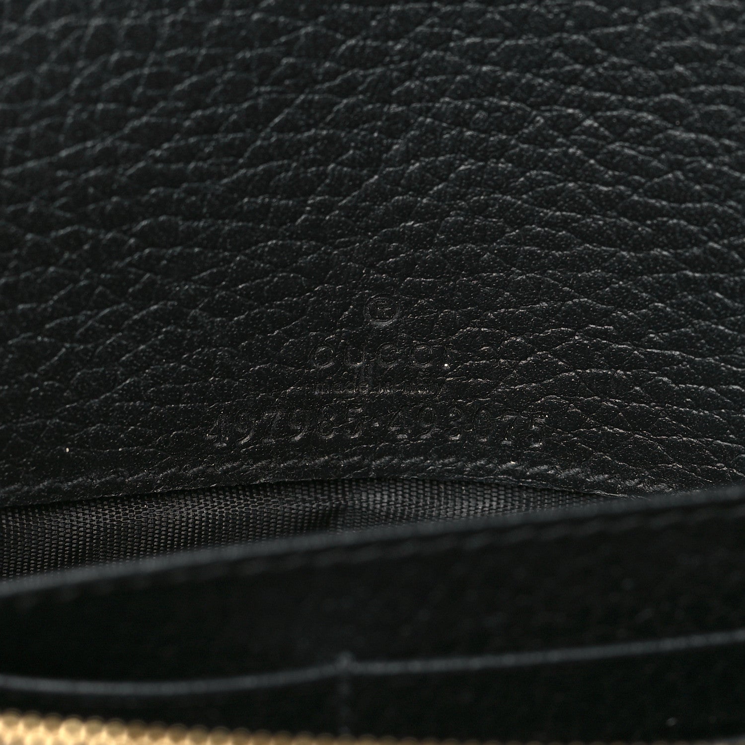 Gucci Calfskin Mini GG Marmont Chain Wallet Black 6 of 8