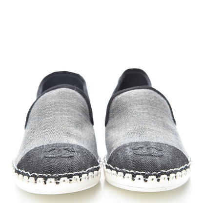 Chanel Fabric Mocassin Loafer 38 Blue Navy 2 of 10