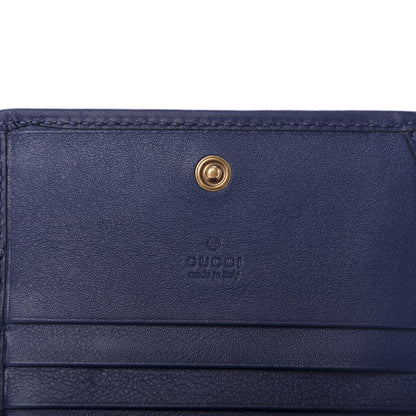 Gucci Canvas Flora Floral Trapuntata Zumi Card Case Wallet Great White Multicolor Blue Agata 6 of 7