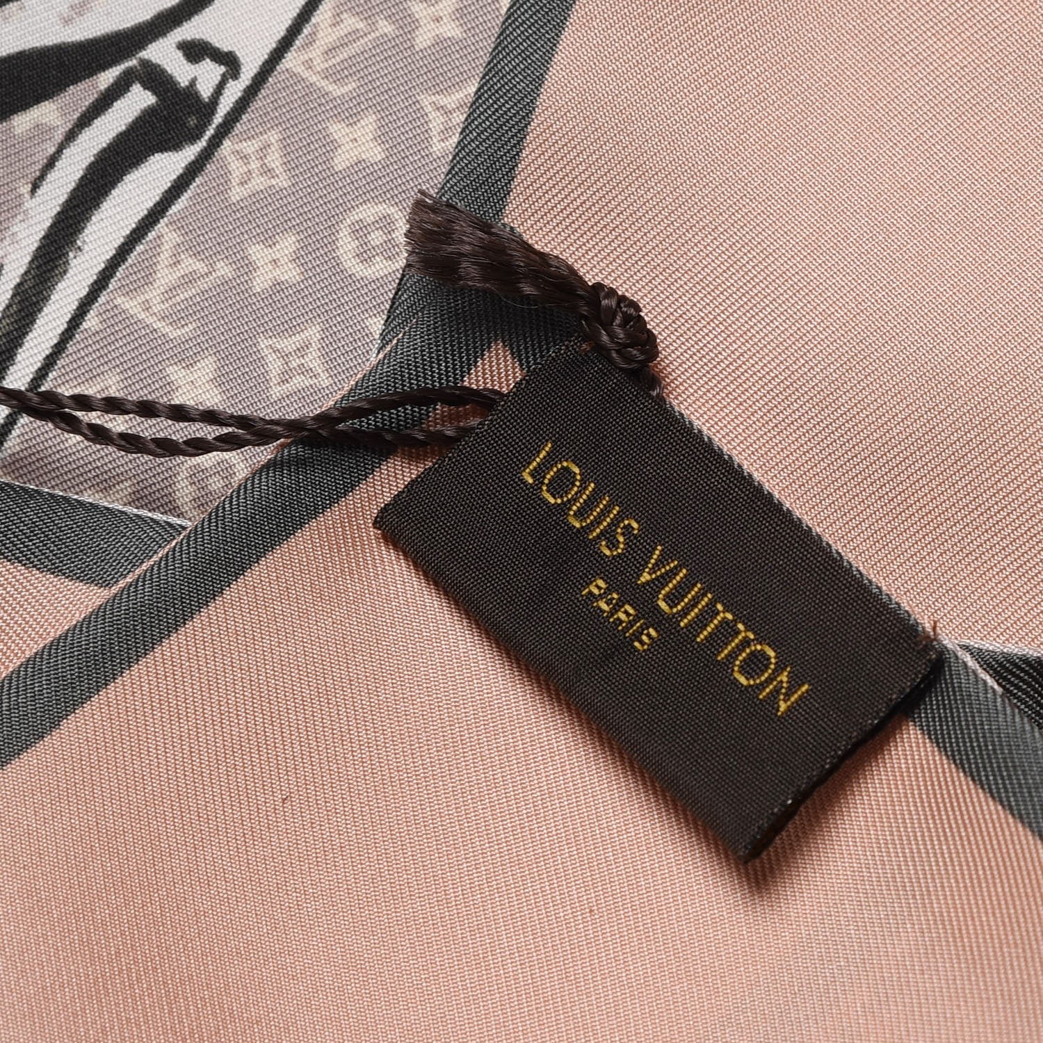 Louis Vuitton Silk Monogram Trunks Bandeau Rose Poudre 5 of 5