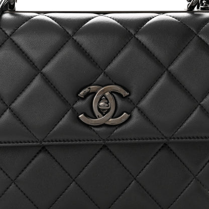 Chanel Lambskin Quilted Small Trendy CC Dual Handle Flap Bag So Black 8 of 14