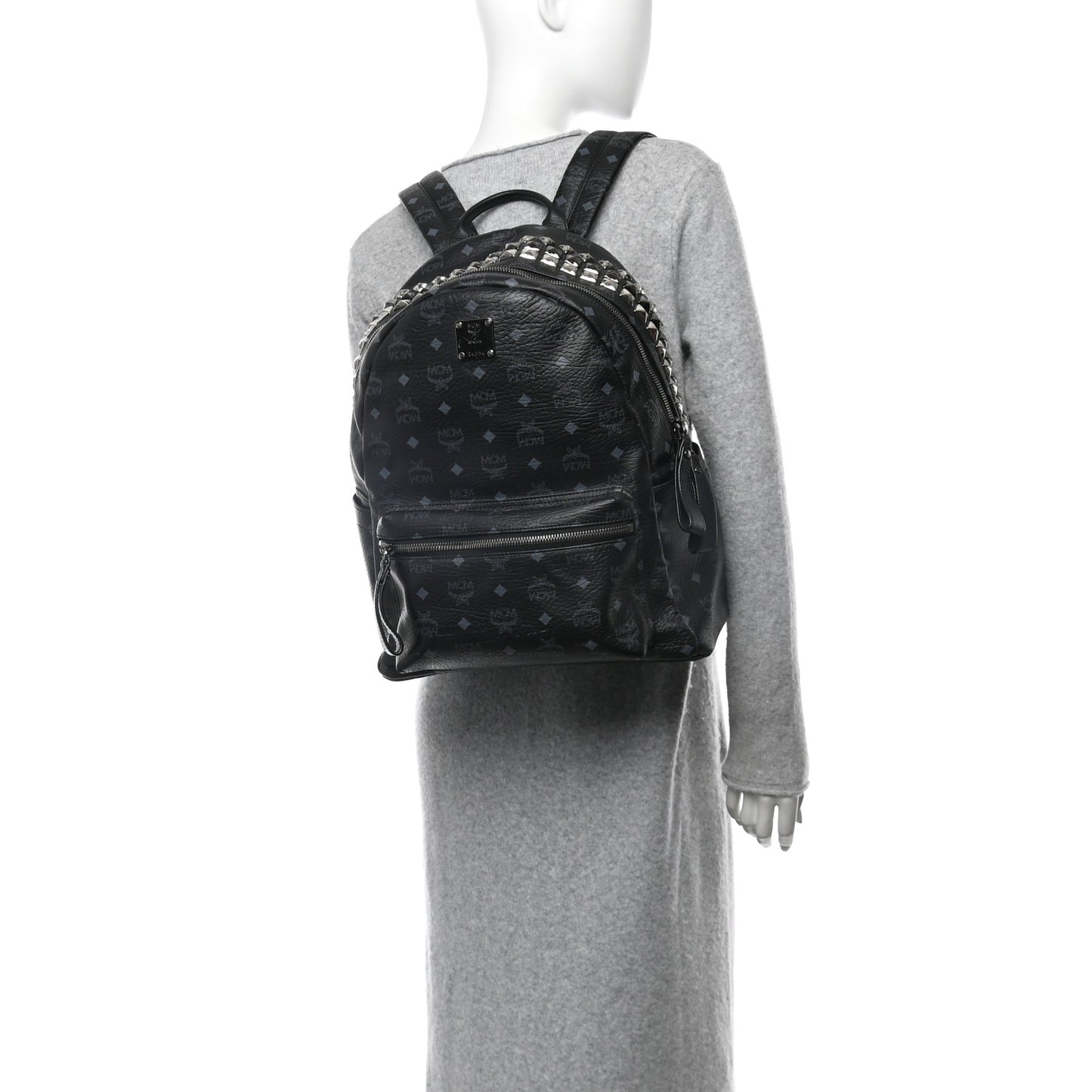 Visetos Studded Medium Backpack Black