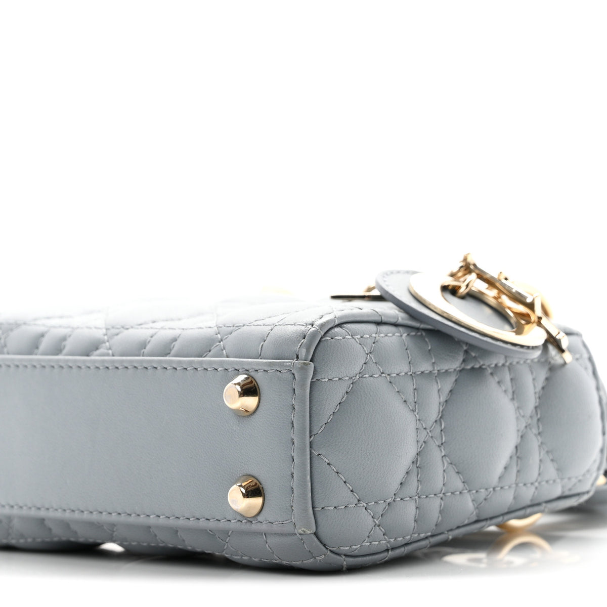 Christian Dior Lambskin Cannage Micro Lady Dior Cloud Blue 10 of 11