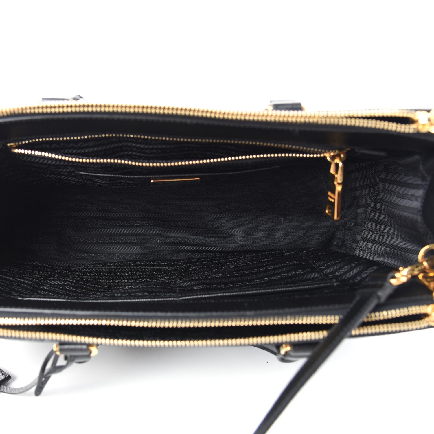 Prada Saffiano Medium Galleria Double Zip Tote Black 5 of 10