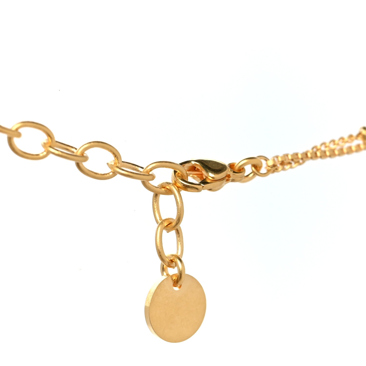 Christian Dior Metal Pendant Necklace Aged Gold 4 of 5